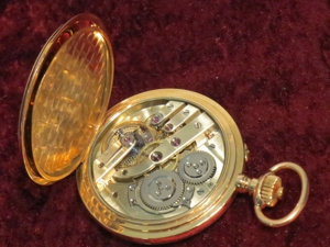 ankerchronometer paul buhre 120g tresor taschenuhr 583 14k gold 1a gang ! n mint Bild 2