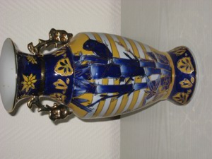 blau-gelbe Vase Bild 1