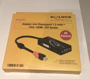 Neu - Delock Adapter Mini Displayport 1.2 -VGA  HDMI  DVI - Originalverpackung Bild 3