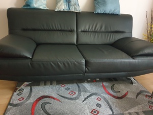Couch sehr gut erhalten schwarz  Bild 3