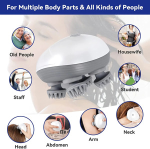 Kopf Massagegerät Elektrisch für Kopfhaut Bauch Arm & Nacken Zur Entspannung mit USB Aufladefunktion Bild 5