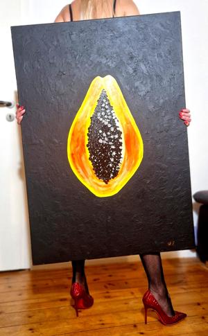 Erotisches Kunstgemälde "Papaya" 70x100cm Bild 4