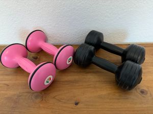 2x2 Paarsw + rosa Handeln mit je 2,2KG, Sport Fitnessgeräte, Ausdauer, Gym, Freizeit, Muskeln,