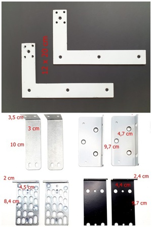 5 Verschiedene Eisenwinkel Metallwinkel je 2 Euro für 2 Stück