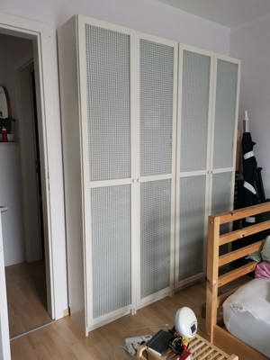 4x IKEA BILLY Bücherregal mit Oxberg Türen, weiß, 40x40x237 cm Bild 1