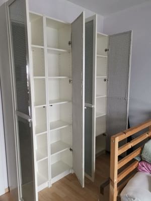 4x IKEA BILLY Bücherregal mit Oxberg Türen, weiß, 40x40x237 cm Bild 5