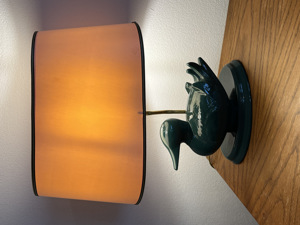 Vintage Design Tischlampe Tischleuchte  Ente  mit Lampenschirm Bild 2