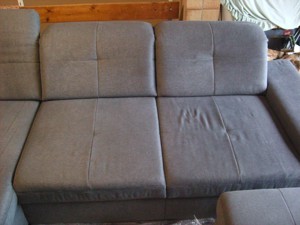 Couch Wohnlandschaft Sofa Argo Nemo Möbel Ehrmann  grau mit Hocker+Nierenkissen Bild 4