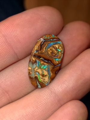 Australischer Boulder Opal mit wunderschönen Farben Edelstein Schmuck  Bild 4