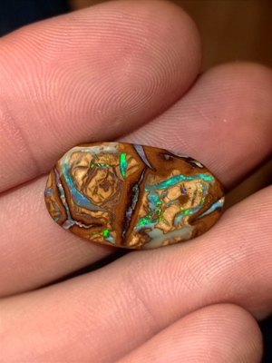 Australischer Boulder Opal mit wunderschönen Farben Edelstein Schmuck  Bild 2
