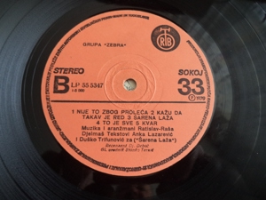 Schallplatten aus Jugoslawien Grupa "Zebra" 1979 SOKOJ 33 LP 555347 RTB,        in sehr gutem Zustan Bild 1