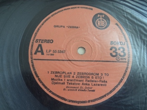 Schallplatten aus Jugoslawien Grupa "Zebra" 1979 SOKOJ 33 LP 555347 RTB,        in sehr gutem Zustan Bild 3