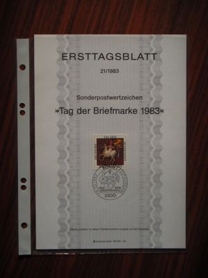 12 Ersttagsblätter "Sonderpostwertzeichen 1983"