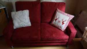 Zweisitzer-Sofa burgunderrot Bild 2