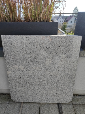 Granit Tischplatte grau Bild 1