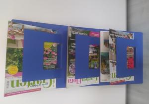 Zeitungs- Zeitschriftenwandhalter, IKEA Skrissel, blau Bild 1