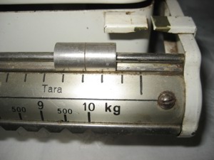 alte Küchenwaage Haushaltswaage Metallwaage, Waage 12 kg Feintarierung STUBE selten Rarität Antik Bild 7