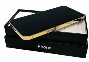  24 Karat Gold Plated Apple iPhone Pro Max -256GB-Ohne Simlock UPE 2543  PayPal Echtheitszertiifikat Bild 1
