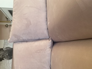 Sofa altrosa samt Ecksofa Couch Recamiere hell beige Bild 4