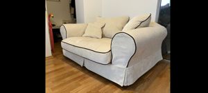 schönes stilvolles beiges Sofa   Riesensessel  Bild 4