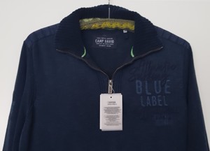 CAMP DAVID Pullover Herrenpullover Blue Navy Größe S Neu Bild 1