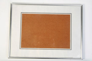 Kunststoff-Bilderrahmen 28x35 silber matt WALTHER Rundleiste 1cm zum Hängen