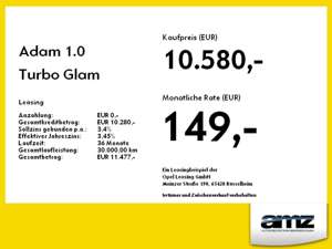 Opel Adam 1.0 Turbo Glam Panoramadach*Sitzheizung Bild 4