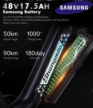 E-Bike Elektrofahrrad Herren Erwachsenen Mountainbike 180 Tage Garantie Samsung Batterie 27,5 Zoll Bild 6