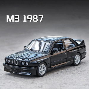 Modellauto 1987 BMW M3 Legierung 1:36 Spielzeug zum Zurückziehen aus Zink und Aluminium Weiß Bild 2