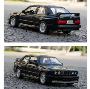Modellauto 1987 BMW M3 Legierung 1:36 Spielzeug zum Zurückziehen aus Zink und Aluminium Weiß Bild 7