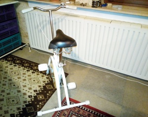 Hometrainer - Fahrradstyle  weiß, klein Bild 3