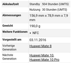 Huawei Mate 9, gebraucht, guter Zustand  Bild 4