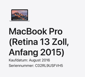 Apple MacBook Pro A1502 2015 8GB   250GB silber Bild 3