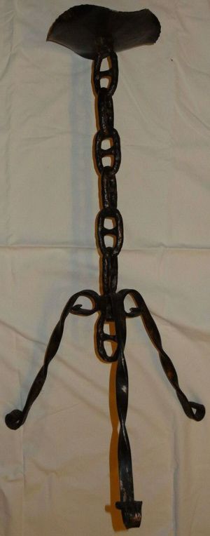 DP Kerzenständer schmiedeisern groß 78,5 21,2 41 wenig benutzt sehr gut erhalten Alt Vintage