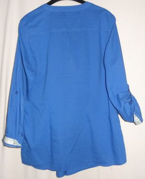 KL Charles Vögele Bluse Gr.46 Baumwolle Sommerbluse Langarm blau kaum getragen einwandfrei erhalten  Bild 4