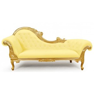 Gold louis Chaiselongue Sofa Bild 1