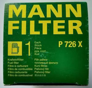 MANN-FILTER - Kraftstofffilter P 726 x mit Dichtung für NISSAN, OPEL, RENAULT Bild 1