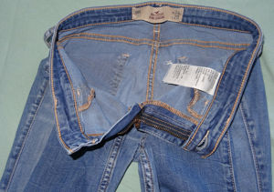 KHD Hollister Jeans 0R W24 L29 66Baumwolle 2Elastan blau Mädchen Hose Sommerhose  Bild 7