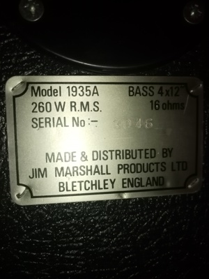 Gitarrenbox Marshall JCM 800 Modell 1935A  VB 500,00   Bild 3
