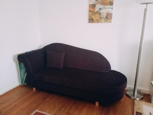 Sofa   Chaiselongue lila neuwertig