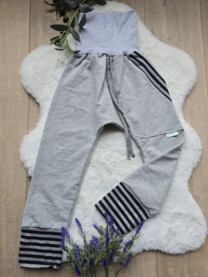 Sommersweat Pumphose Bio 110-116 Grau,Unisex