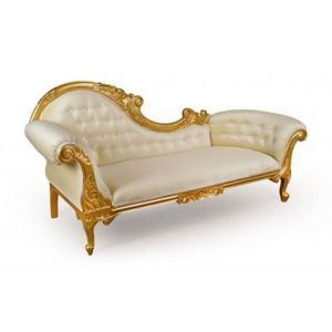 Gold louis Chaiselongue Sofa Bild 1