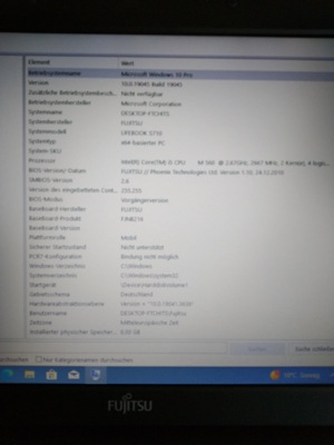 Fujitsu Lifebook S710 - Intel Core i5 - 8GB RAM - 256 GB SSD - 14,1" Display - WLAN Bild 6
