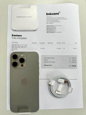 iPhone 15 Pro Max 1TB Titane Neu Garantie Bild 2