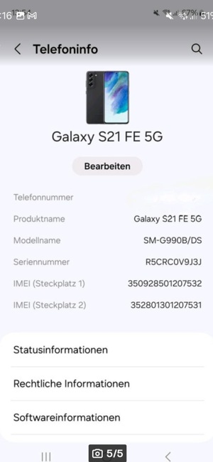 Samsung S21 FE Graphit Bild 5