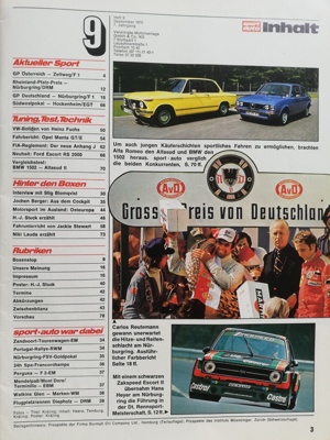 Fahrbericht Manta B GTE - Zeitschrift sportauto Nr9 vom September 1975 Bild 2