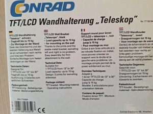 TFT LCD Bildschirm Wandhalterung "Teleskop" Bild 3