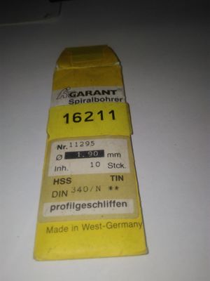 GARANT Spiralbohrer D 1,9 mm   10 Stück - NEU!