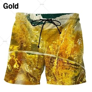 Sommer coole Bier Shorts Hosen Männer 3d gedruckt Badeanzug homme Badehose Strand Shorts homme Sport Bild 2