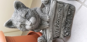 Steinfigur Katze, ca. 35 cm, neuwertig Bild 4